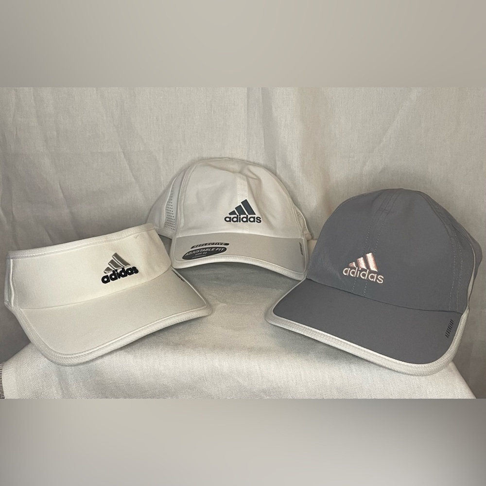 Adidas Set of 3 Women’s Hats - 1 Brand New w/ Tags, 2 Slightly or Never Worn